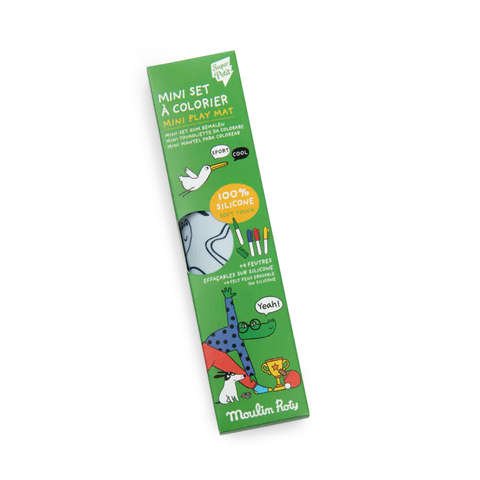 Moulin Roty – Mini Set in Silicone da Colorare con 4 Pennarelli – Collezione Les Loufoques - immagine 4
