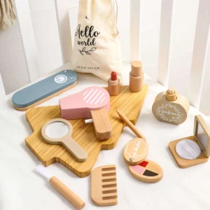 Set Trucco e Parrucco in Legno per Bambini
